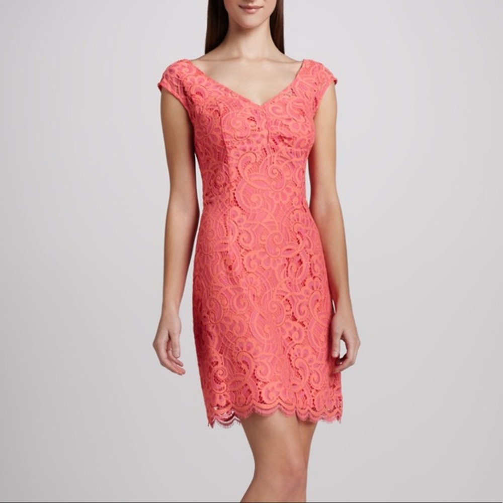 Lilly Pulitzer Coral Rosaline Lace Dress 4